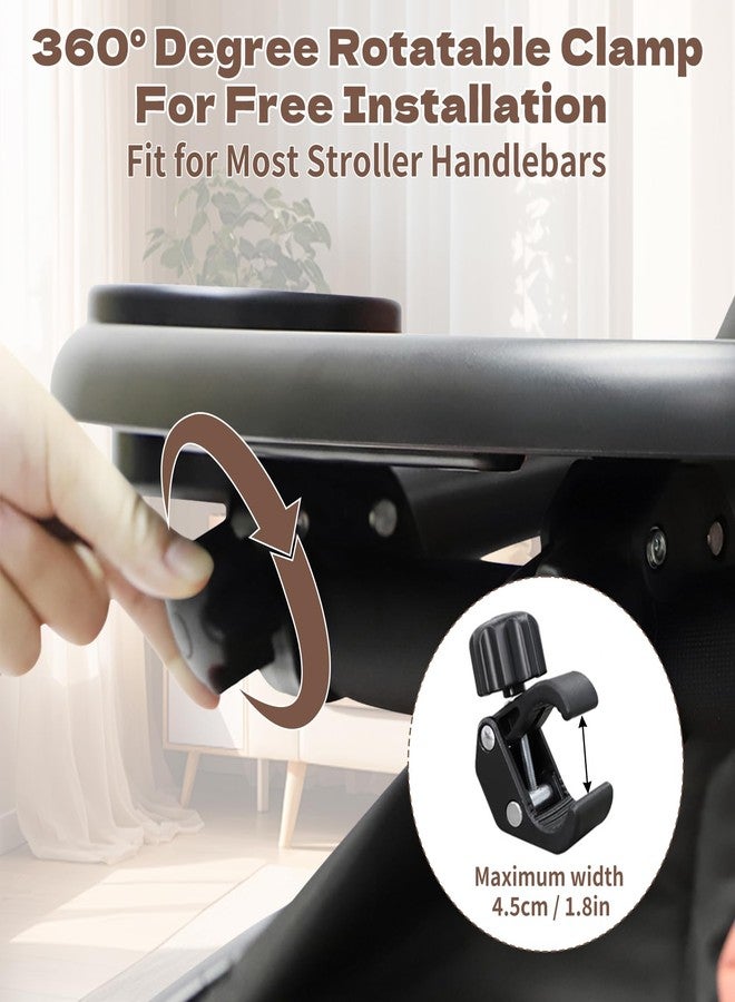 CebraBounze Snack Tray Compatible with Nuna, Universal Stroller Snack Tray with Cup Holder and Phone Holder, Essential Stroller Accessories for Family Travel Snacking - Image 4